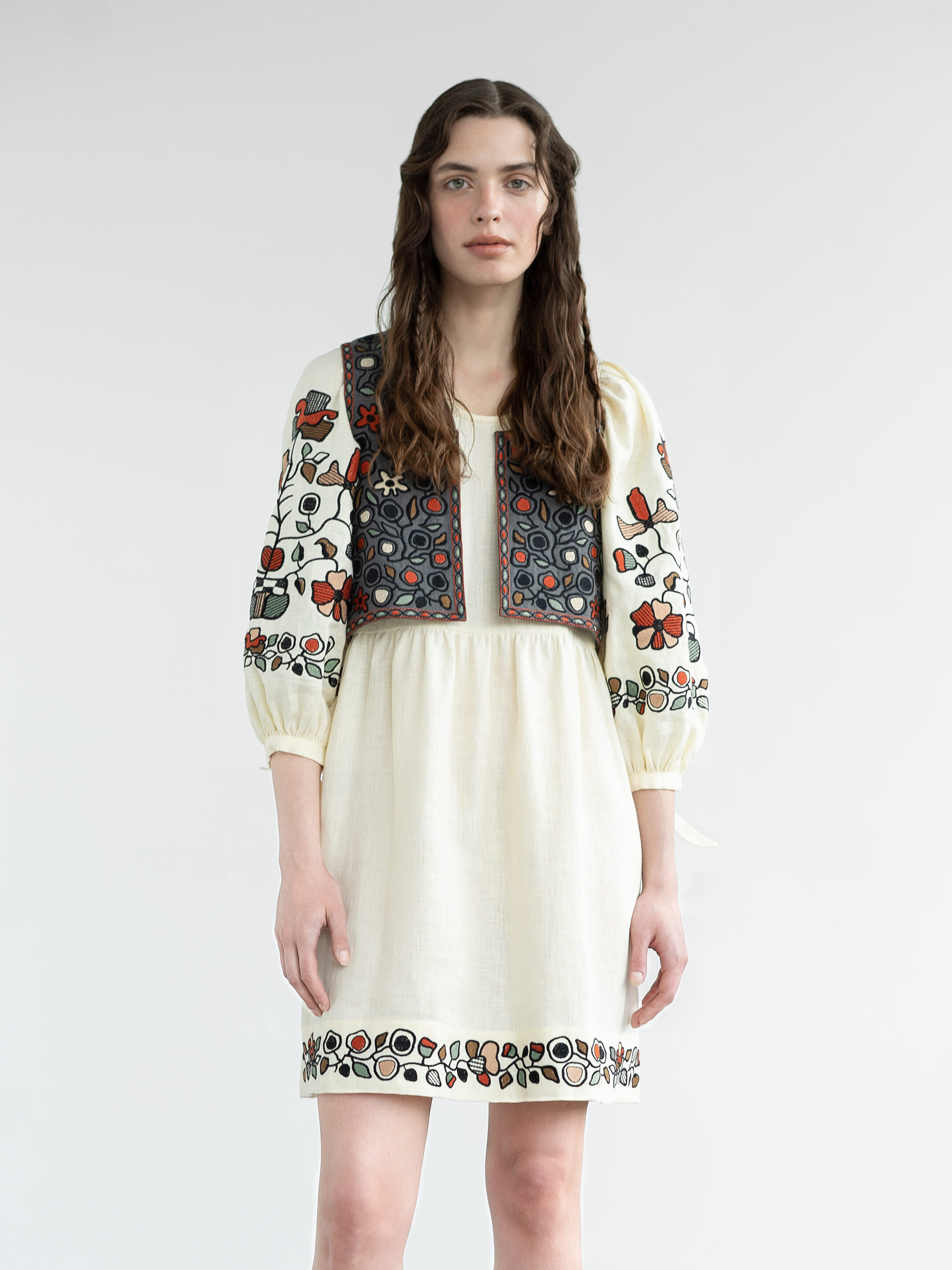 Лляна сукня з вишивкою «Zadorozhniy Dress» Купити