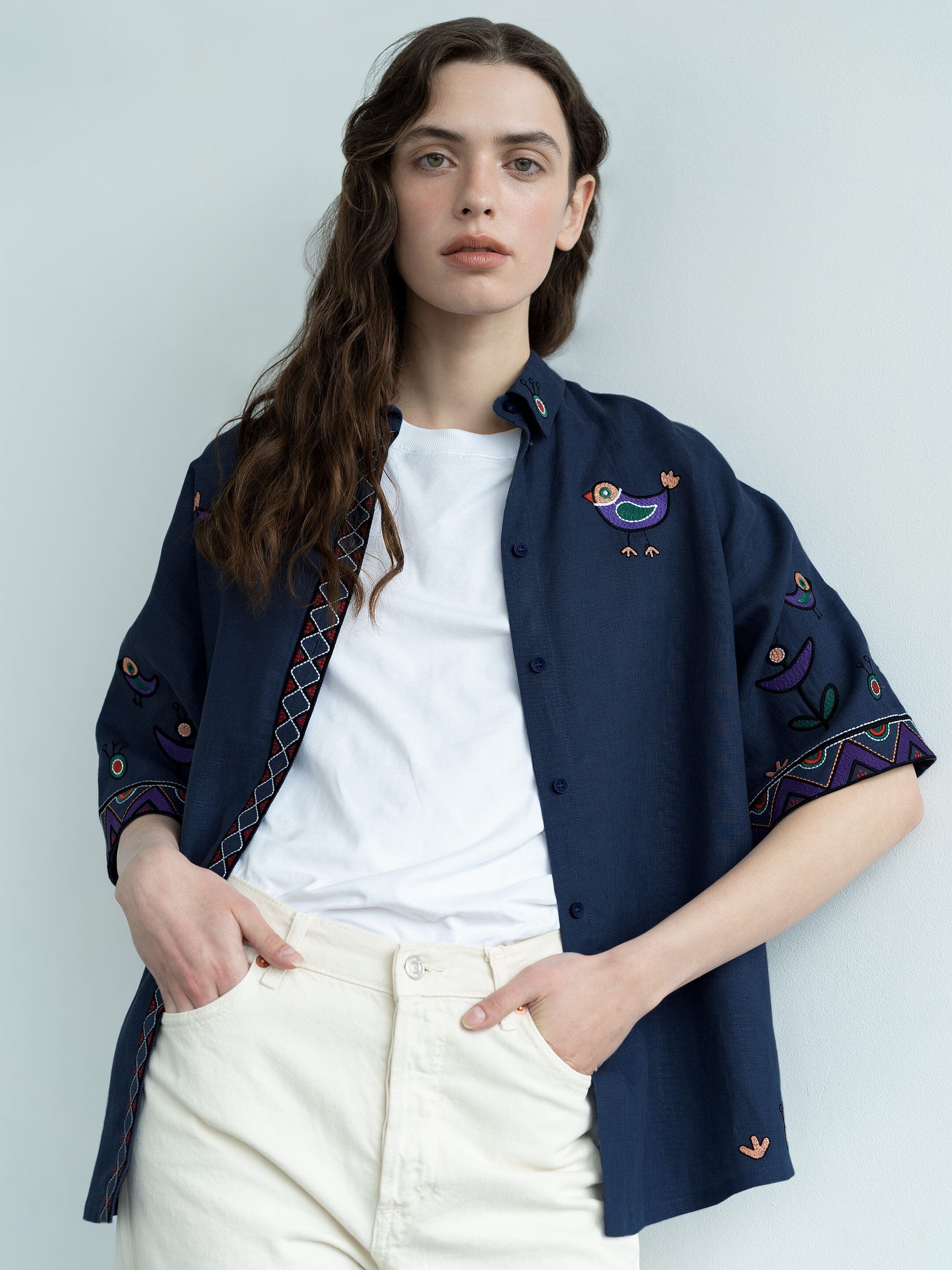 Лляна сорочка з вишивкою «Gushul Shirt» обрати