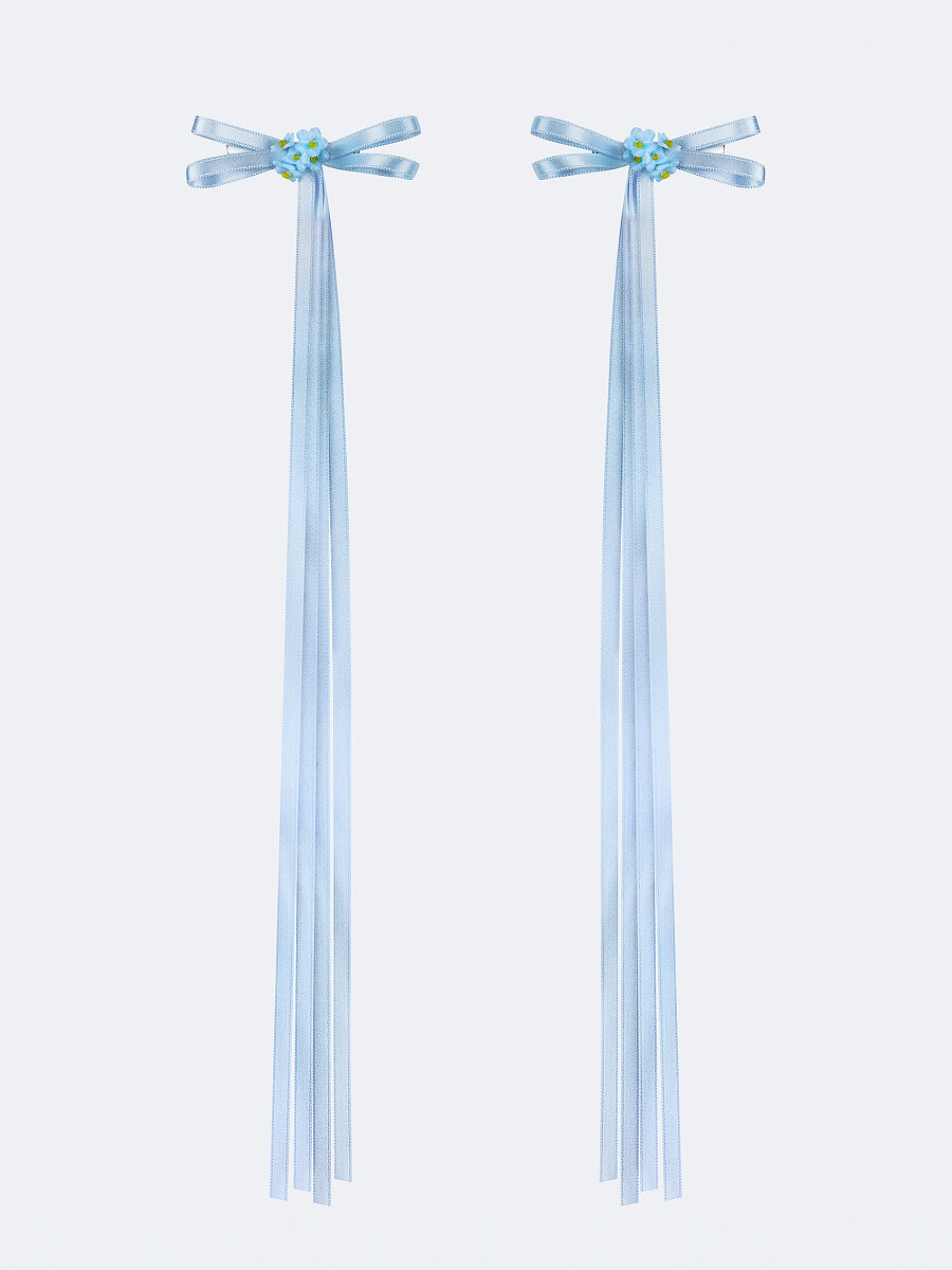 Пара стрічок-заколок блакитного кольору «Царівна» [0]