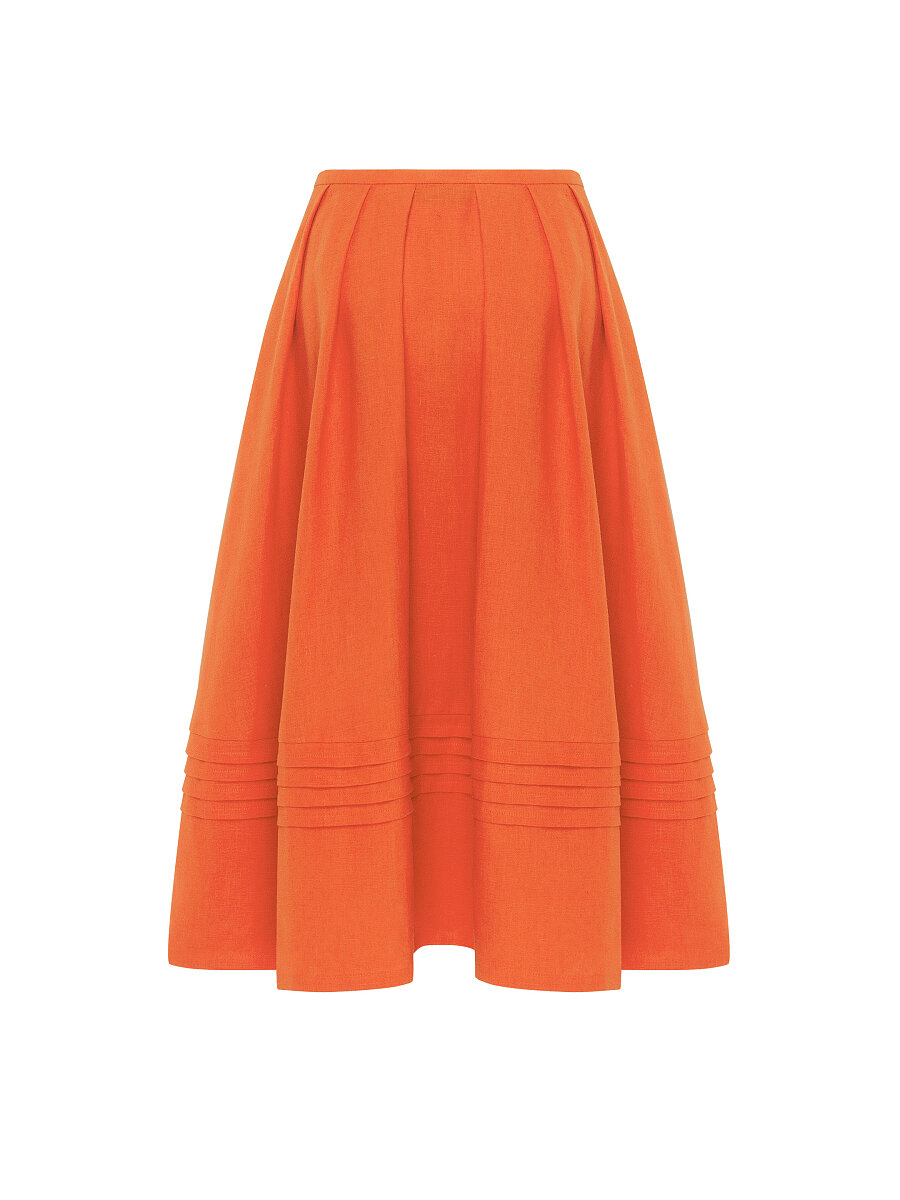 Лляна вишита спідниця «Бурштин» [0]